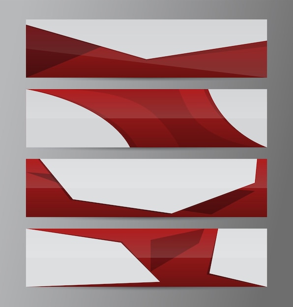 Conjunto de banner horizontal presentación header04