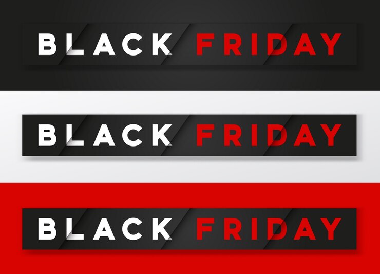 Conjunto de banner premium elegante de Black Friday