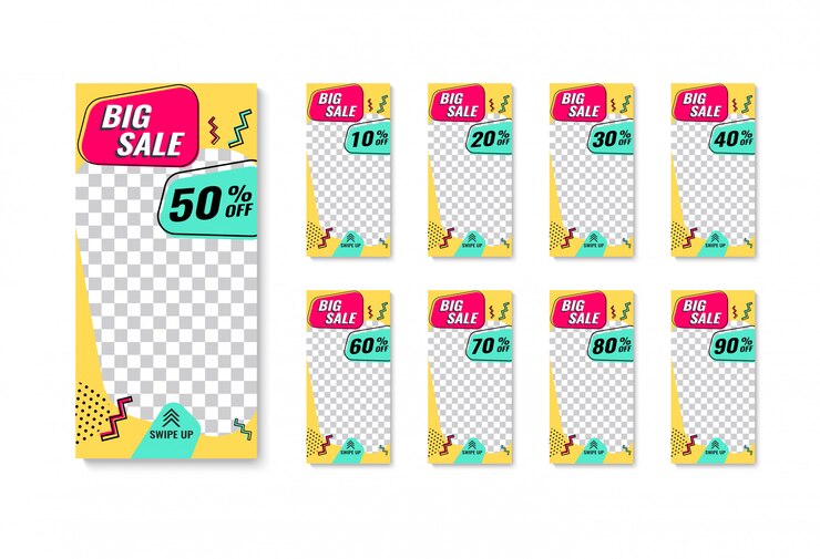 Conjunto de banner de promoción moderna