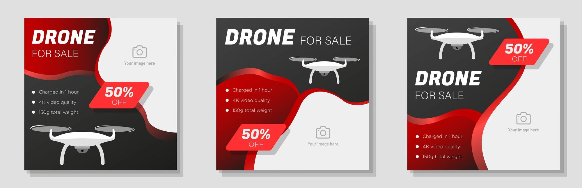 Hacer un muñeco de nieve cambiar Email Conjunto de banner de publicación de redes sociales de tienda de drones drone volador en venta concepto de publicidad avión | Vector Premium Hacer un muñeco de nieve cambiar Email Conjunto de banner de publicación de redes sociales de tienda de drones drone volador en venta concepto de publicidad avión | Vector Premium