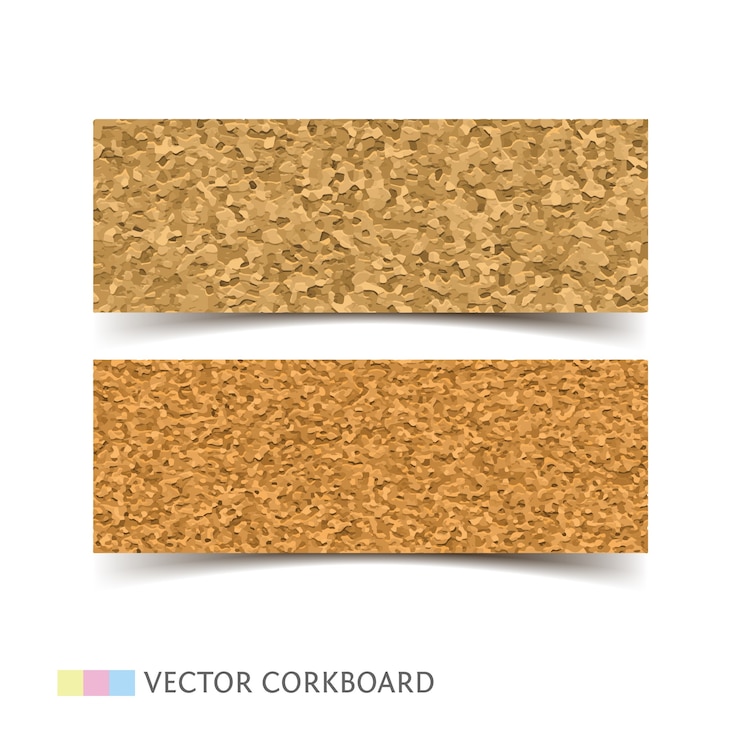 Vector conjunto de banner de tablero de corcho. banners realistas con sombra aislada