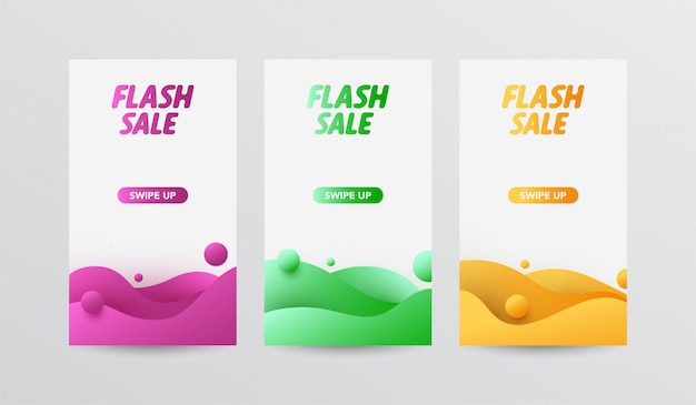 Vector conjunto de banner de venta de mobile mobile flash moderno