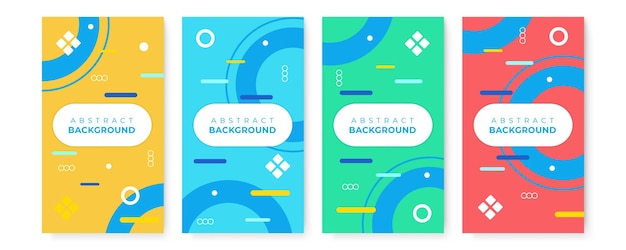 Conjunto de banner de venta moderno con formas abstractas. Gradiente geométrico