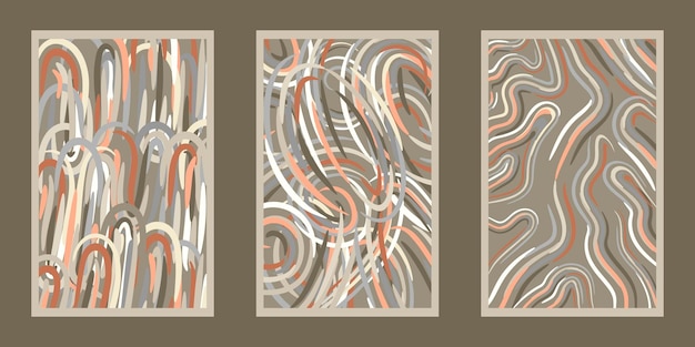 Conjunto de banners abstractos ilustración vectorial