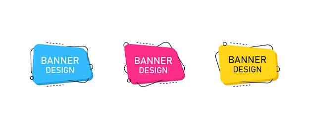 Conjunto de banners abstractos modernos. Ilustración vectorial eps 10