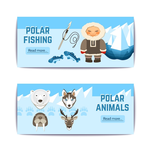 Conjunto de banners de chukchi