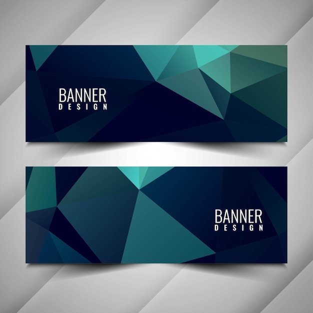 Vector conjunto de banners geométricos modernos abstractos