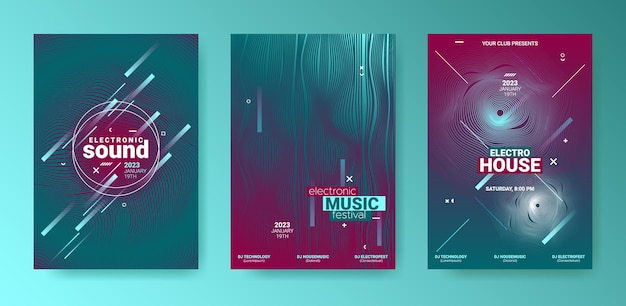 Conjunto de banners de música