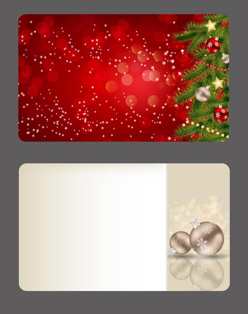 Conjunto de banners de Navidad / año nuevo de vector (tarjetas)