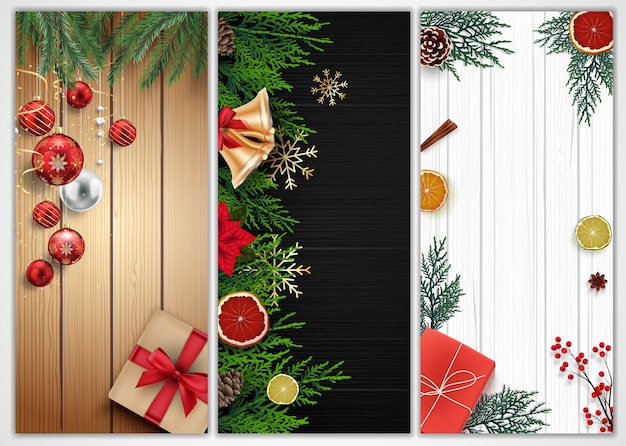 Conjunto de banners de Navidad