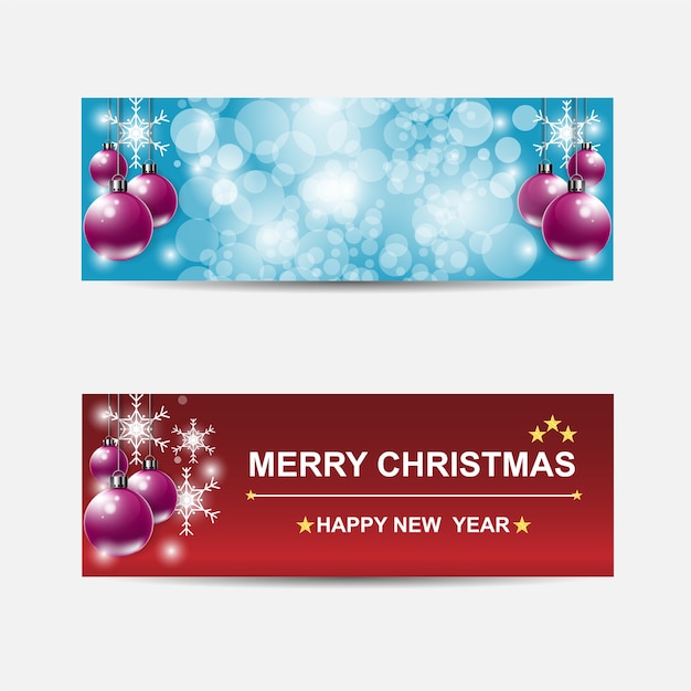 Conjunto de banners de Navidad