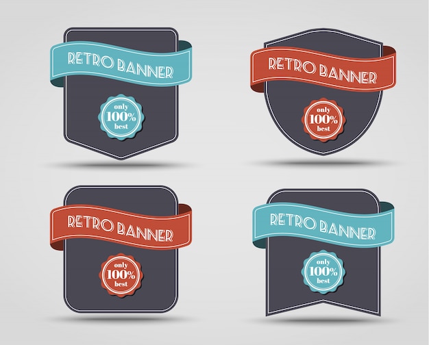 Conjunto de banners retro (etiquetas)