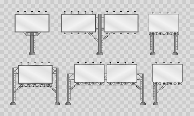 Conjunto de banners urbanos realistas y promociones de marketing.