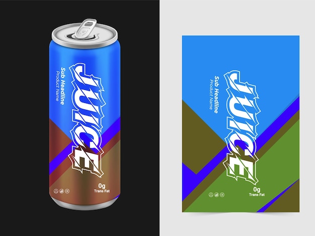 Vector conjunto de bebidas refrescantes en latas de metal