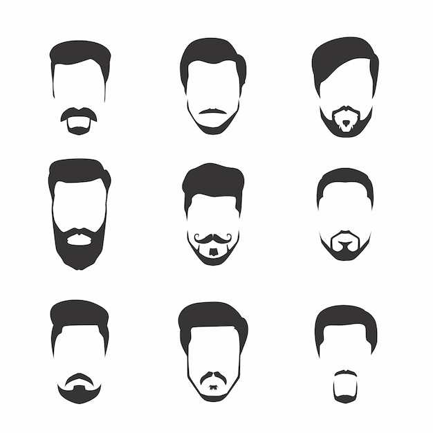 Conjunto de bigote y barba