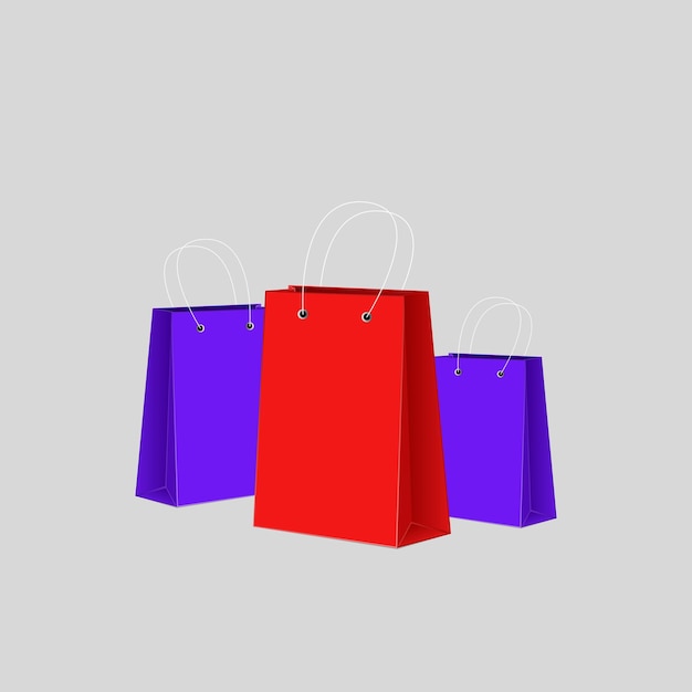 Vector conjunto de bolsas de compras