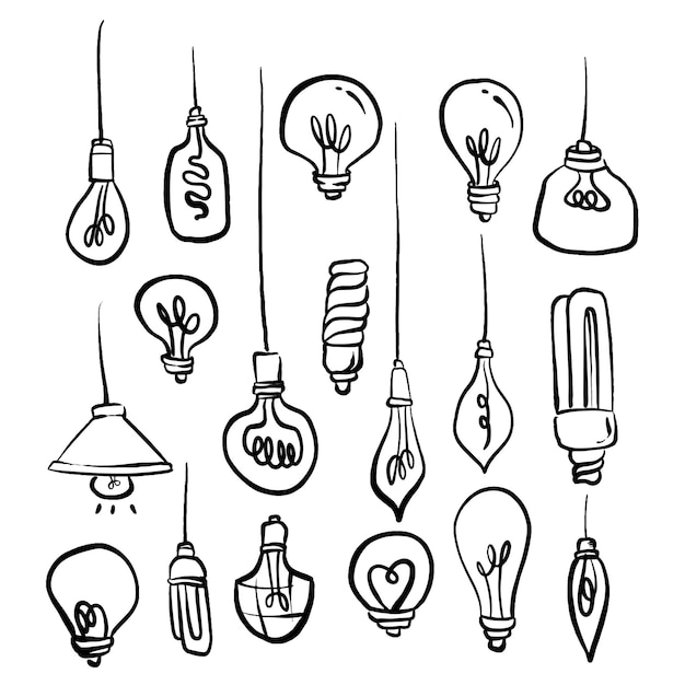 Conjunto de bombillas eléctricas o bombillas de lámpara