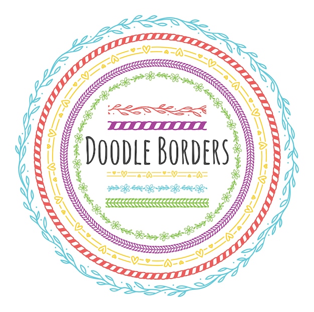 Conjunto de bordes de doodle