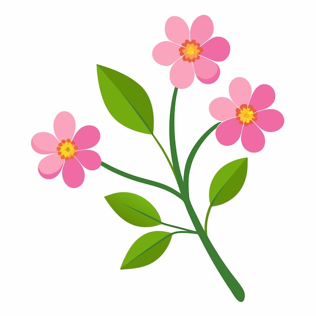 Conjunto botánico creativo con flores Diseño sobre un fondo blanco
