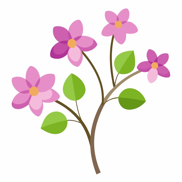 Conjunto botánico creativo con flores Diseño sobre un fondo blanco