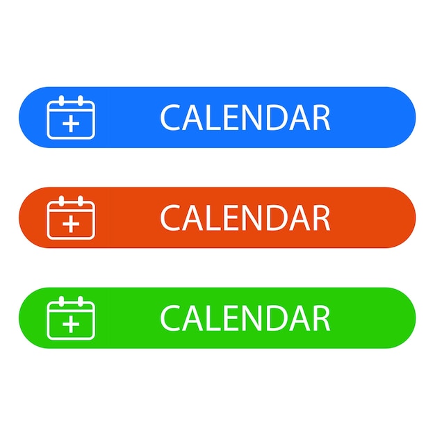 conjunto de botones de calendario