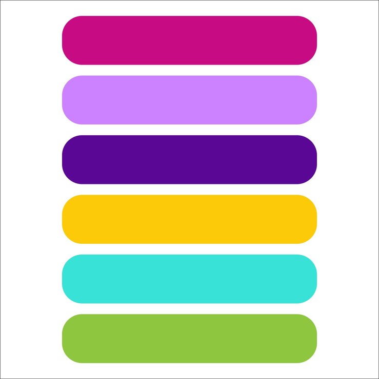 Vector conjunto de botones de colores para aplicaciones web y móviles ilustración vectorial