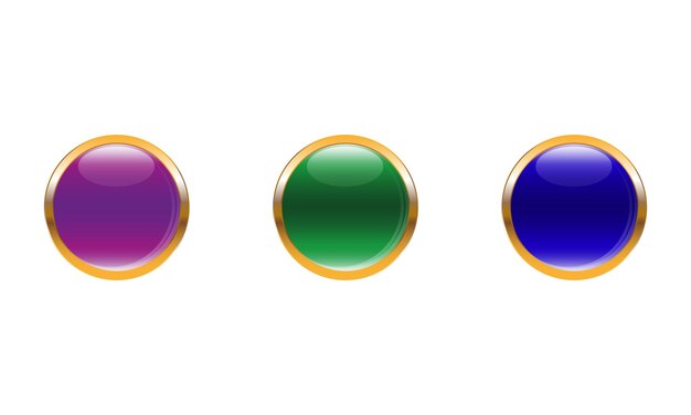 Conjunto de botones de colores