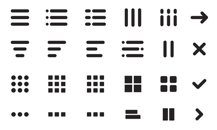 Vector conjunto de botones de navegación del sitio web