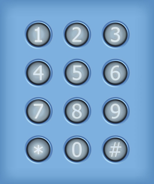 Vector conjunto de botones con número. elementos de diseño vectorial