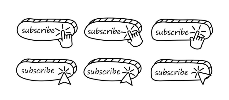 Vector conjunto de botones para la presentación del sitio web aplicación publicitaria en estilo de dibujos animados sobre fondo blanco
