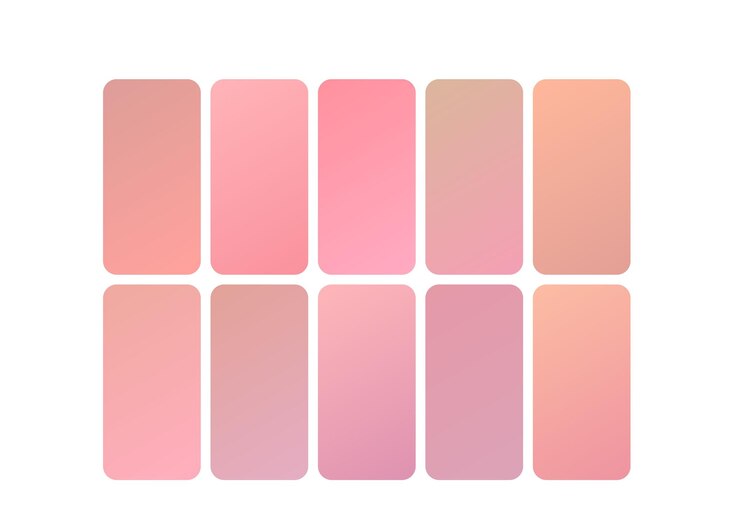 Vector un conjunto de botones rosados con un tono rosado