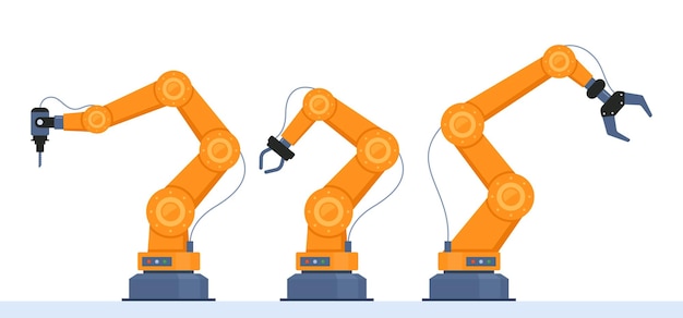 Conjunto de brazos robóticos Tecnología de automatización de fabricación Herramientas industriales brazo robótico mecánico