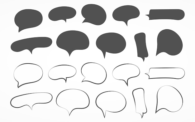 Conjunto de Bubble Chat o Speech Bubble para elemento de diseño