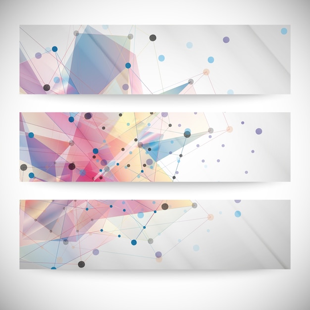 Conjunto de bunners abstractos