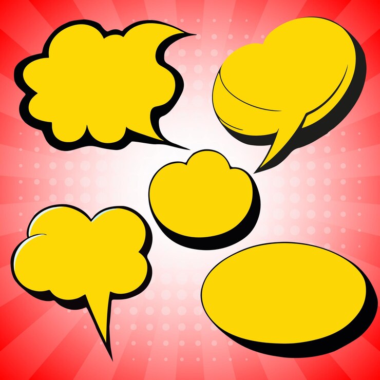 Vector conjunto de burbujas de discurso cómico ilustración vectorial de colección