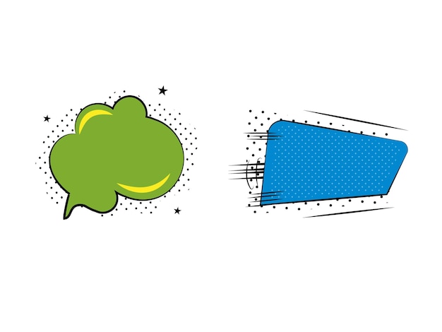 Conjunto de burbujas de habla cómica vectorial conjunto de cómic de explosión