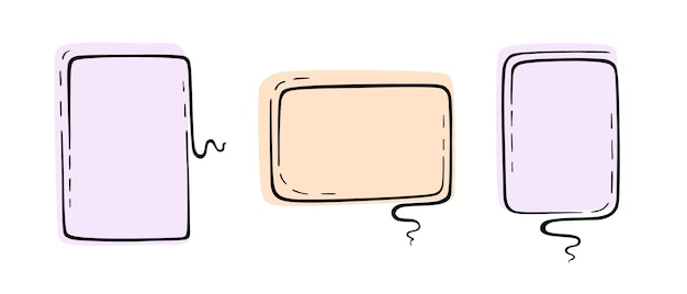 Conjunto de burbujas de habla Vector colorido plano