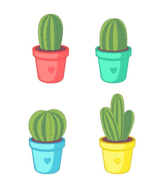 Vector conjunto de cactus