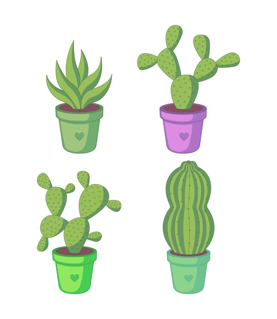 Vector conjunto de cactus