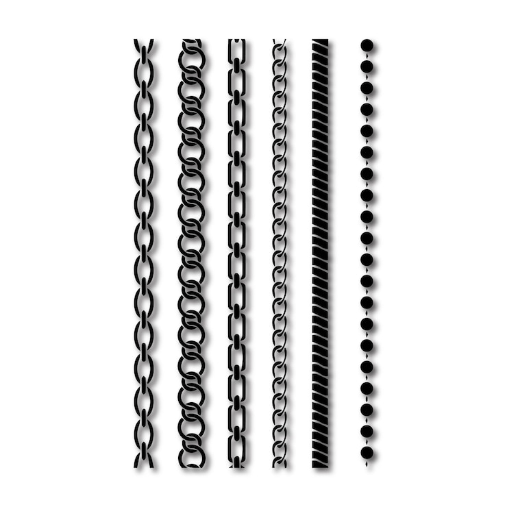 Vector conjunto de cadenas negras