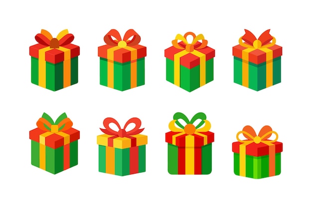 Conjunto de cajas de regalos de Navidad