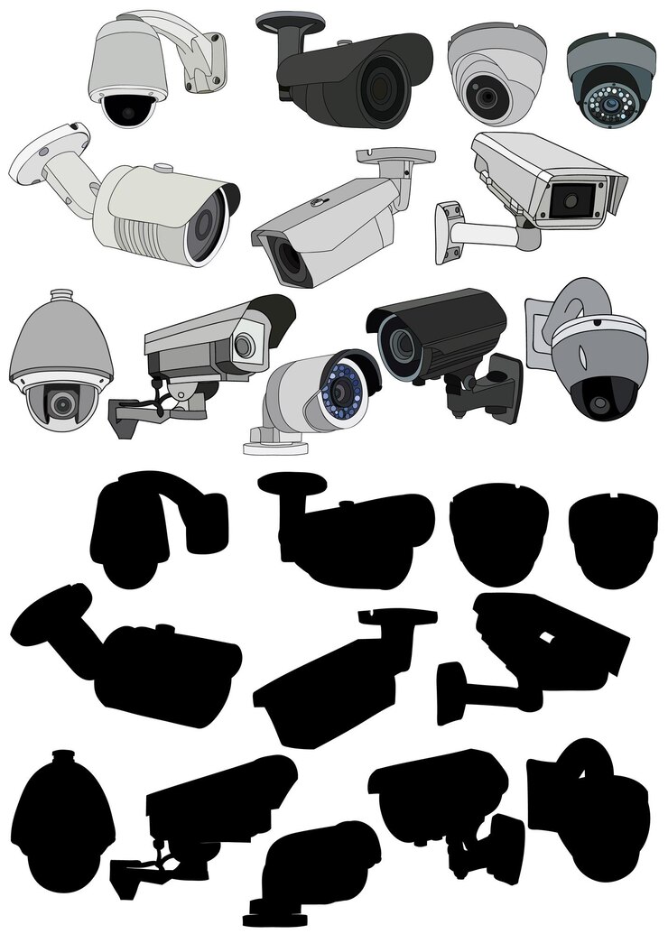 Vector conjunto de cámara cctv