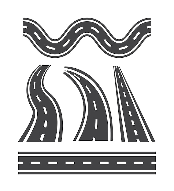 Conjunto de caminos de diferentes estilos.