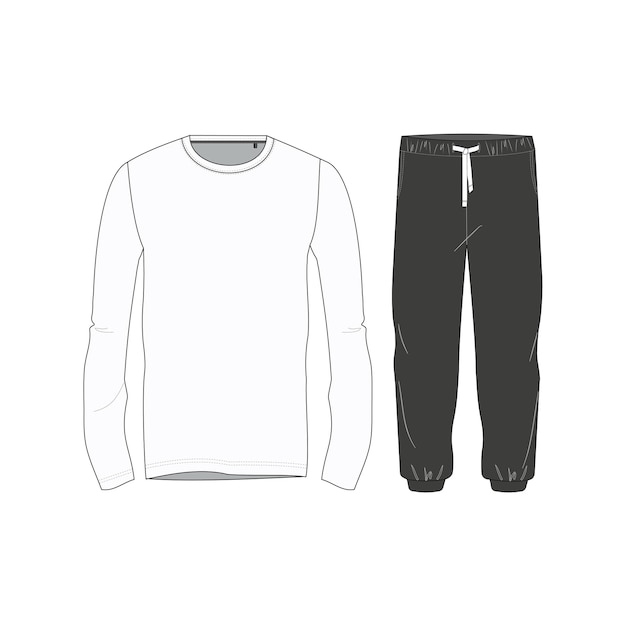Conjunto de camisa de manga larga y pantalones de deporte para hombres