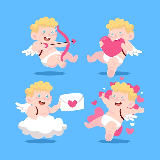 Vector conjunto de caracteres de cupido