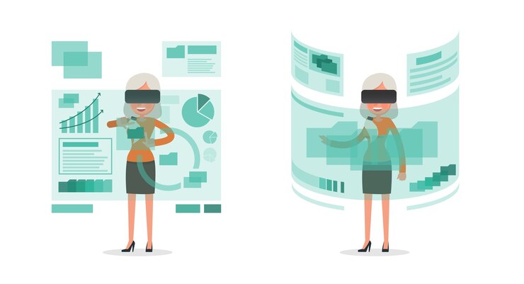 Vector conjunto de caracteres de empresaria