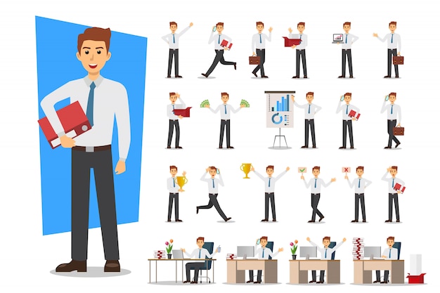Conjunto de caracteres del empresario