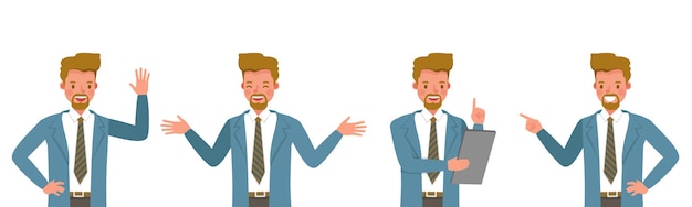 Conjunto de caracteres de trabajo de empresario. . numero 5