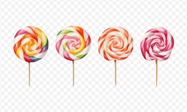 Conjunto de caramelos Lolipop ilustración vectorial aislada