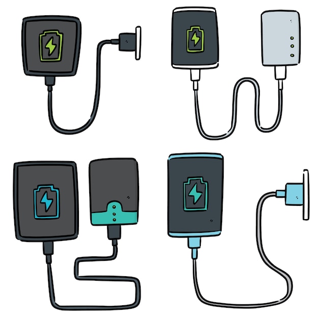 conjunto de carga de smartphone